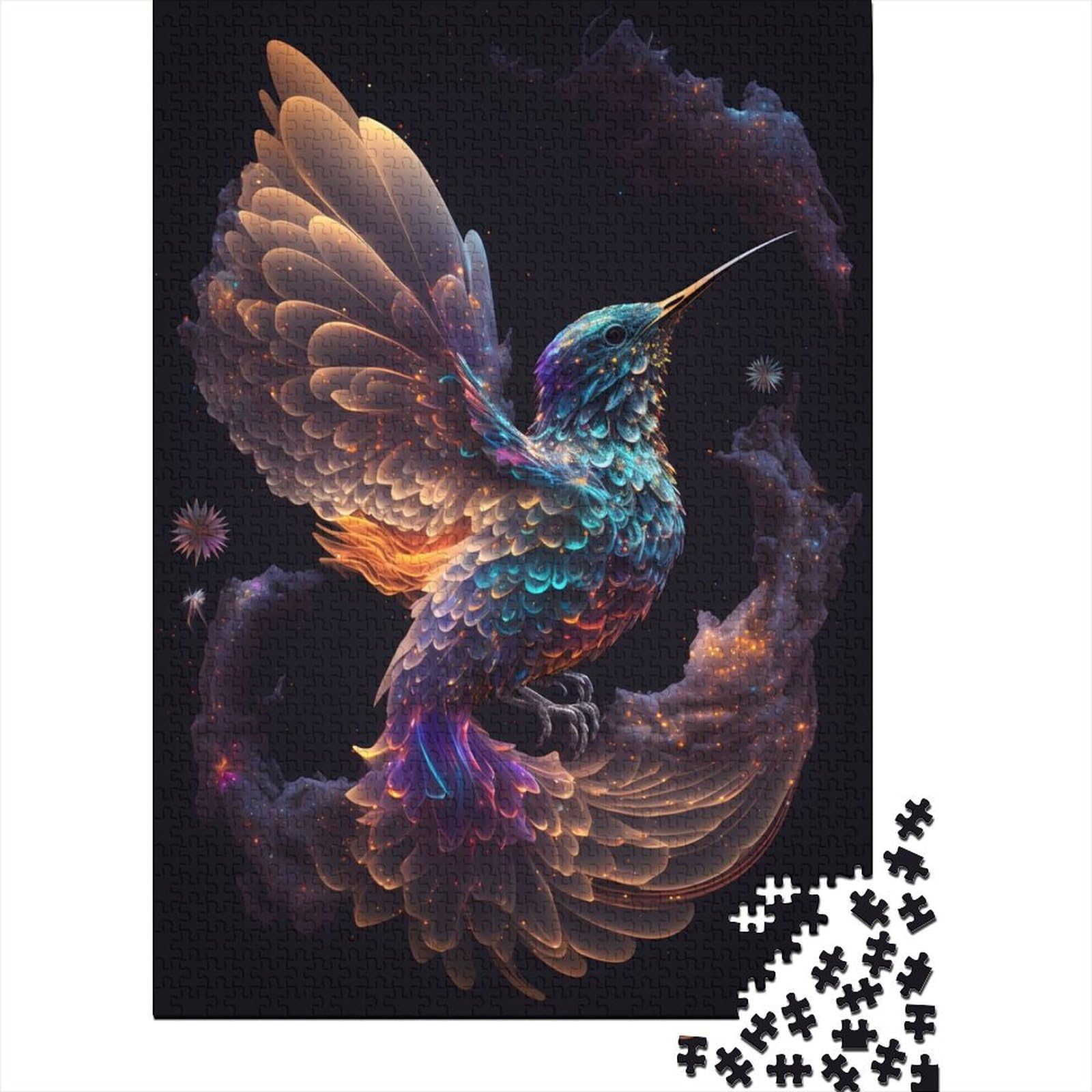 Unendliches Kolibri-Puzzle, Puzzle für Erwachsene und Teenager, 1000-teiliges Puzzle für Erwachsene Teenager, anspruchsvolle Puzzles für Erwachsene (Größe: 75 x 50 cm)