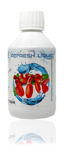 XAXX HC Refresh Liquid ERDBEER RHABARBER Konzentrat 1:150, 250 ml, zuckerfreier Sirup