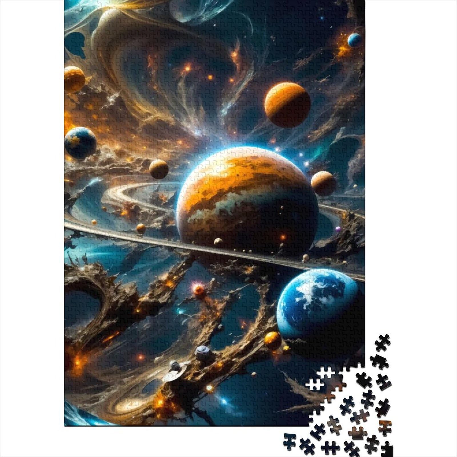 Das Geheimnis des Universums, Holzpuzzle für Erwachsene und Teenager, 1000-teiliges Puzzle für Erwachsene Teenager, Holzpuzzle für Erwachsene Teenager, 75 x 40 cm