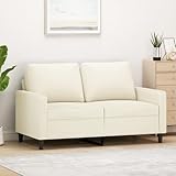 CCCINER 2-Sitzer-Sofa Creme 120 cm Samt,Bequemes Samtsofa in Creme für entspannte Stunden im Wohnzimmer Sofas & Couches