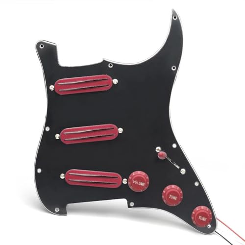 Standard-Pickguard-Tonabnehmer SSS Prewired Loaded E-Gitarren-Schlagbrett-Set, Gitarren-Humbucker-Komponente (Color : 9)