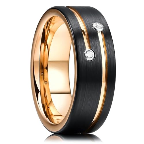 Ring Ringe Damen Bijouterie Herren 8Mm Schwarze Herrenringe Ring Herren Damen Ehering Geschenke 11 Style15