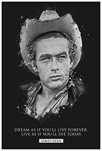 5d Diamond Painting Diamant Bilder FüR Erwachsene Und Kinder Fußballstar Inspirierende Zitate James Dean Bild DIY Kreuzstich Arts Craft Kristall Strass Stickerei 11.8"x15.7"(30x40cm) Kein Rahmen