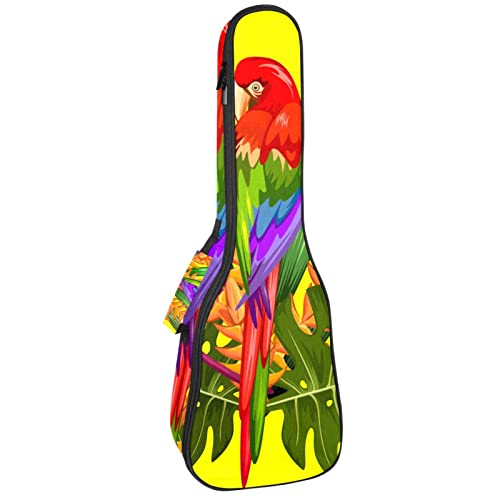 Ukulele Koffer Tropischer Papagei Ukulele Tasche 21 Zoll Wasserdicht Oxford Gig Bag Mit Tasche Für Jungen Mädchen