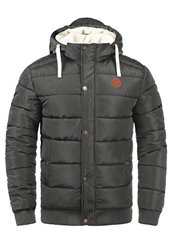 Blend Frederico Herren Winter Jacke Steppjacke Winterjacke gefüttert mit Kapuze und Teddy-Futter, Größe:XXL, Farbe:Phantom Grey (70010)