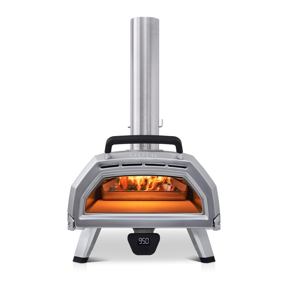 ooni Karu 16 Outdoor Multi-Treibstoff-Pizzaofen - Holz- und Gas-Pizzaofen - Pizzaofen zum Kochen im Freien - Tisch-Pizzaofen für echte Steingebackene Pizza