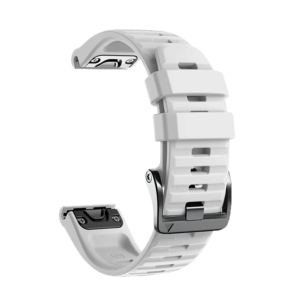 NEYENS 26 x 22 mm offizielle Schraubschnalle Uhrenarmband für Garmin Fenix 6 6X Pro 7 7X 5 5X 935 Epix Silikon Easyfit Armband, 22mm width, Achat