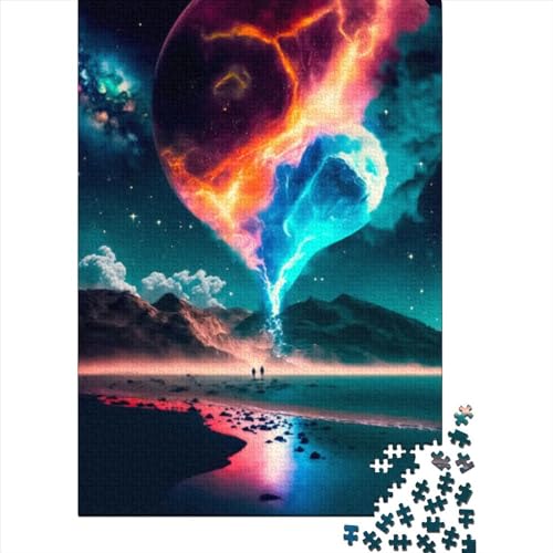 Puzzle für Erwachsene 500 Teile, Roter Planet, für Erwachsene und Jugendliche ab 12 Jahren, Holzpuzzle, zum Stressabbau, Größe: 52 x 38 cm