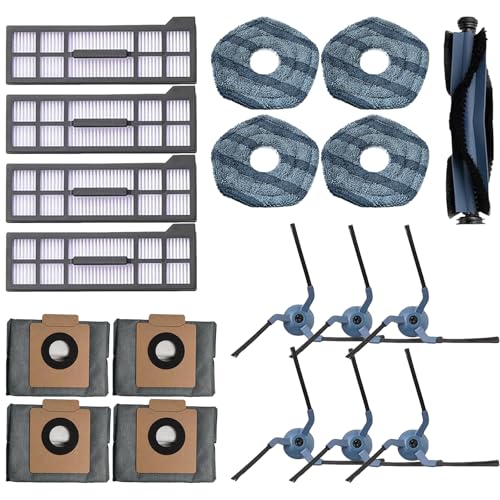 Uitndvyte Roboter-Staubsauger-Filtermopp, Hauptseitenbürste, Wischmopp-Pad, Reinigungsbürste, Ersatzteil für X10