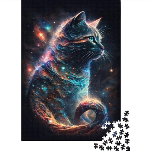 Nebula Kitten Puzzle für Erwachsene, 1000 Puzzles für Erwachsene, Teenager, Puzzles für Erwachsene, Lernspiel, Herausforderungsspielzeug, 75 x 50 cm