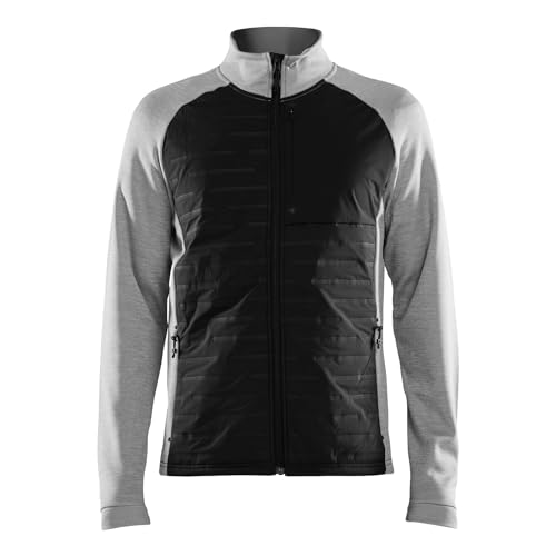 Craft Herren Outdoorjacke Trainingsjacke ADV Unify Hybrid Jacke, Farbe:Mehrfarbig, Größe:L, Artikel:-950999 grey melange/black