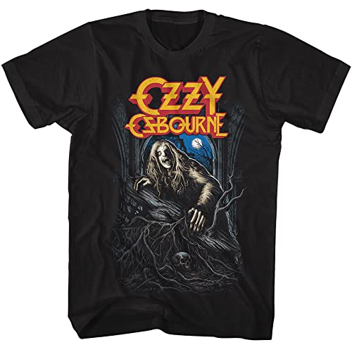 Ozzy Osbourne Music Bark at The Moon Albumcover Herren-T-Shirt, kurzärmelig, Vintage-Stil, Grafik-T-Shirts, Schwarz, XL