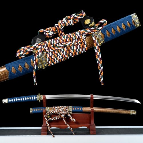 LQSLFsword 104cm Katana，Tachi，Samuraischwert，Sharp，Katana Schwert scharf， Handgeschmiedeter Federstahl