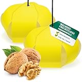 WITA Walnussfruchtfliege Pheromonfalle [Bio Komplettset mit Pheromone Lockstoff] Fruchtfliegenfalle - Walnussbaum Schädlingsbekämpfung - Klebefalle für Nussbaum - Baum schädlingsfrei - Obstmadenfalle