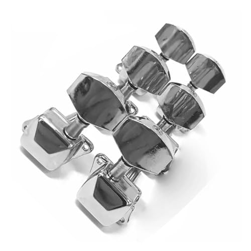 Strings Tuning Pegs Mechaniken Für Gitarre 1 Satz Stimmwirbel für Gitarrensaiten, Stimmgerät für akustische E-Gitarre (Color : Silver)