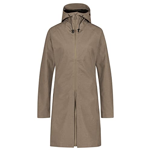 AGU SeQ Regenjacke Damen Urban Outdoor, Regenmantel Damen Wasserdicht mit Kapuze, Übergangsjacke Damen Atmungsaktiv - Lead Grey - M