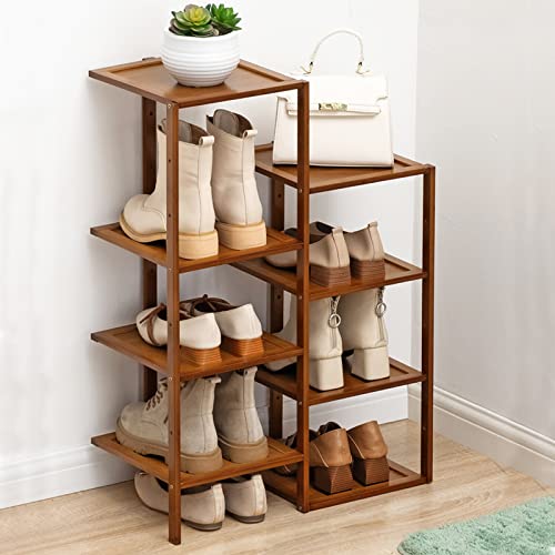 Schuhregal, vertikaler, platzsparender, stabiler Schuh-Organizer, schmaler Schuh-Organizer für den Eingangsbereich für das Wohnzimmer im Wohnheim, freistehendes Schuhregal (Primärfarbe: 27 x 25 x 127