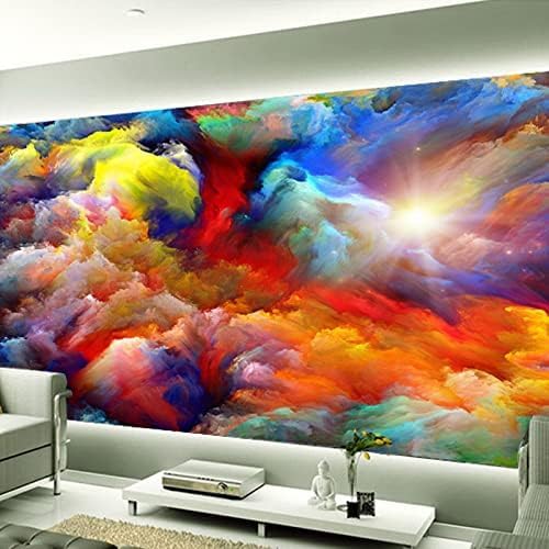 XLMING Bunte Wolken Abstrakt Küche Esszimmer Arbeitszimmer Wohnzimmer TV Hintergrund Wand 3D Tapete-250cm×170cm