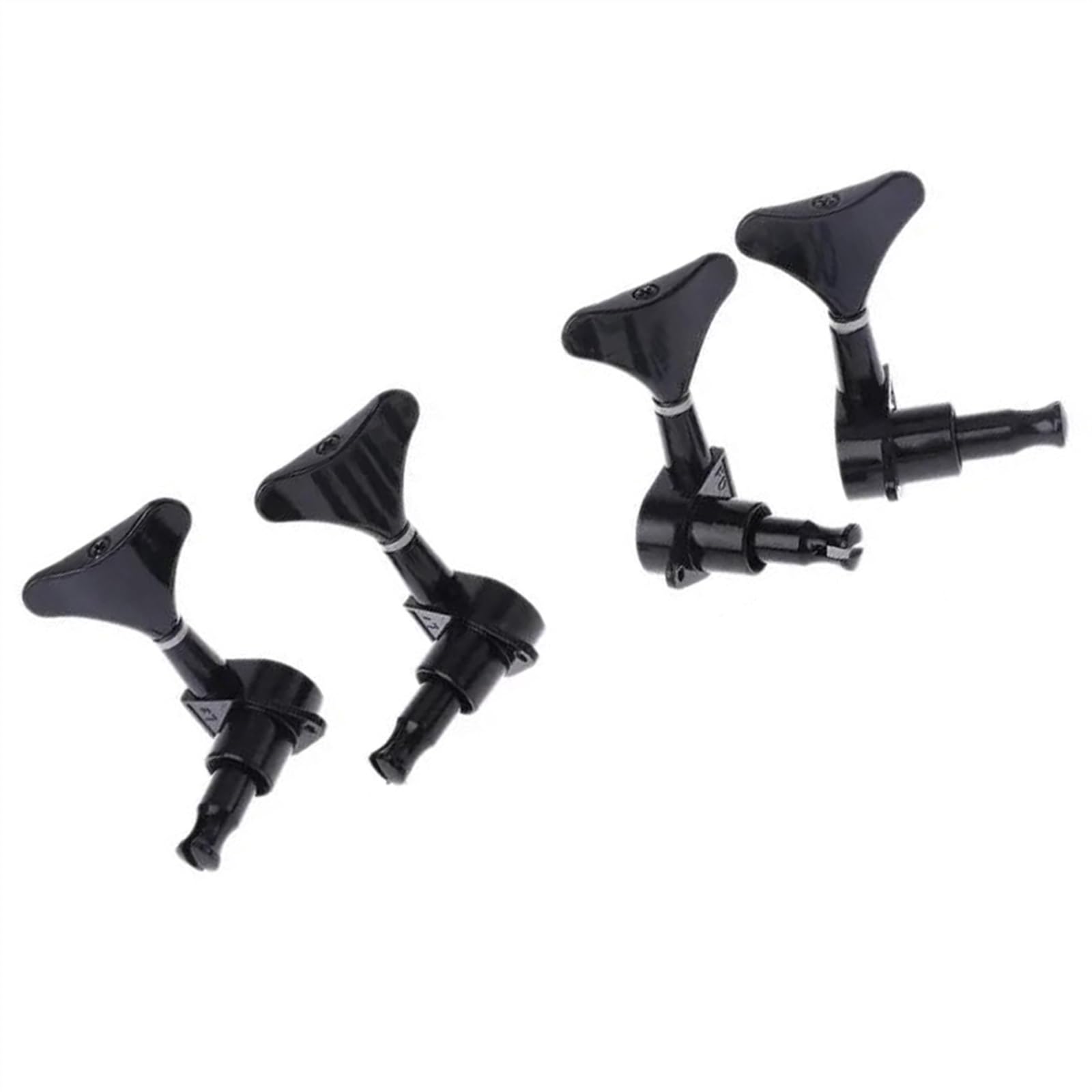 Strings Tuning Pegs Mechaniken Für Gitarre Versiegelter Gitarren-Tuner-Tuning-Nagelkopfteil 2R2L, geeignet für 4-Saiter-Bass, Schwarz