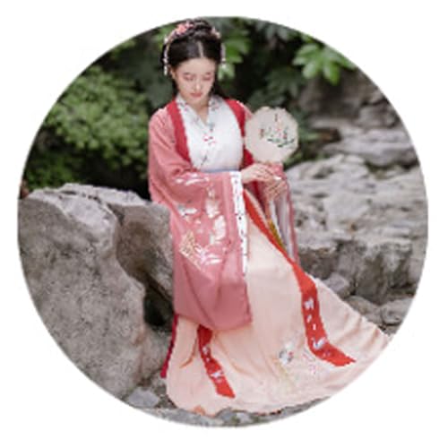 OZMDXKJ Spring Wei Jin Hanfu Damenkostüm im chinesischen Stil, super unsterbliche Stickerei, Kleidung, M = 154–162 cm, A