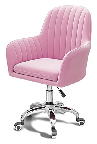 AJYBYUKJ Bürostuhl PC-Stühle Verstellbarer Drehstuhl 360 Grad drehbar Samt Schreibtischstuhl Gaming-Stuhl Bürostuhl Stuhl (Farbe: Pink) erforderlich (Pink) Beauty Comes