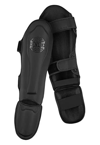 BENLEE Rocky Marciano Unisex - Erwachsene Black Label Claudius Shin Guards, L-XL