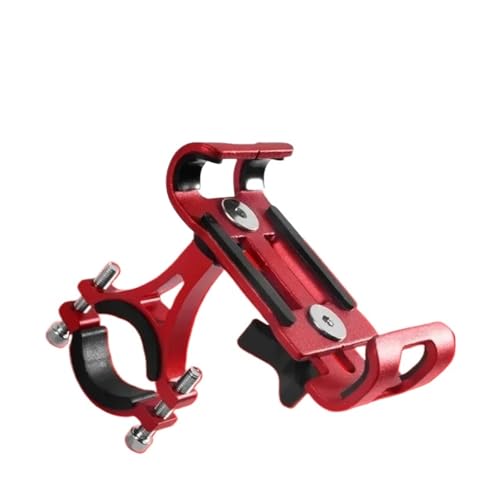 Handyhalterung Motorrad 360 Grad Drehbarer Telefonhalter Aus Metall Für Motorrad Und rutschfeste Halterung Aus Aluminiumlegierung Unterstützung Für GPS-Clip -Telefonständer Handyhalter Fahrrad(Red)