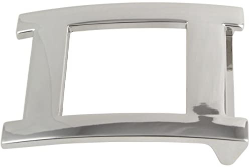 BELTINGER Gürtelschnalle Window 4,0 cm | Buckle Wechselschließe Gürtelschließe 40mm Massiv | Wechselgürtel bis 4cm | Silber glänzend