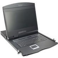 Digitus Professional DS-72211-4GE - KVM-Konsole mit KVM-Switch - 8 Anschlüsse - Deutsch - 48,3 cm (19) - Rack - einbaufähig - 1366 x 768 - 1000:1 - Schwarz, RAL 9005 - 1U (DS-72211-4GE)