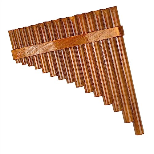 Chinesisches Musikinstrument, 15-Röhren-G-Ton, Verstellbare Panflöte Aus Natürlichem Bambus, Handgefertigte Panflöte Panflöten für Studenten (Color : Left)