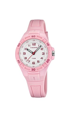 Calypso K5832/2 Uhr Mädchen Kinderuhr Kautschuk Kunststoff 10 bar Analog rosa