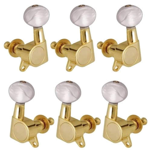 Strings Tuning Pegs Mechaniken Für Gitarre Vollständig geschlossener Gitarrenknopf, Folk-Akustik-E-Gitarre, Stimmwirbel, Mechaniken, Mechaniken (Color : 3L3R)