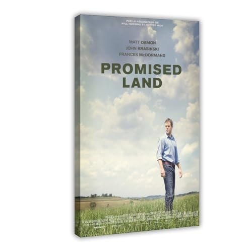 biegzc Filmposter "Promised Land" (2012), Leinwandposter, Wandkunst, Dekordruck, Bild, Gemälde für Wohnzimmer, Schlafzimmer, Dekoration, 50 x 75 cm