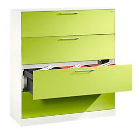 Hängeregistraturschrank ASISTO C 3000, 4 Schubladen, 2- oder 3-bahnig, B 800/1200 mm