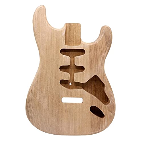 Gitarrenkorpus unfertig E-Gitarre- Körper Schwerer Holz-Gitarren- Fass Für DIY Unfertige Gitarre- Teile Holzfarbe 5. 7cm Taschenbreite