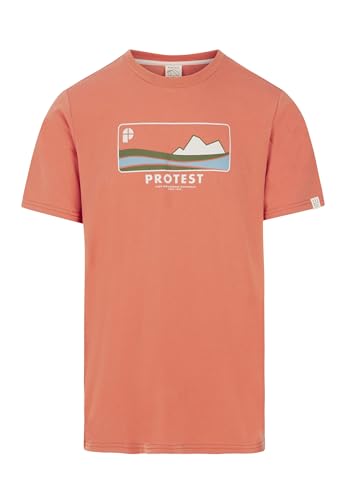 Protest Men T-Shirt PRTAMAGO Blood Orange L