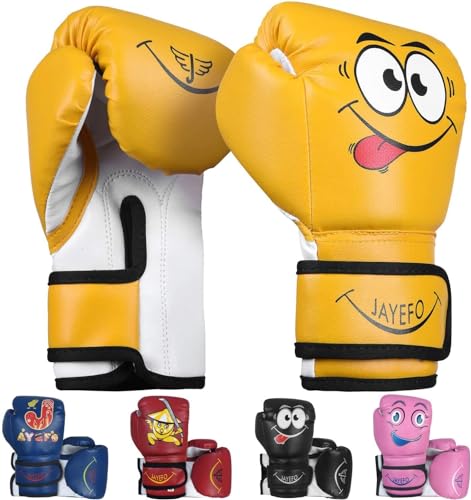 Jayefo Kids Boxing Gloves 4 oz Training MMA Boys Girls Punching Kick Muay Thai Youth Junior