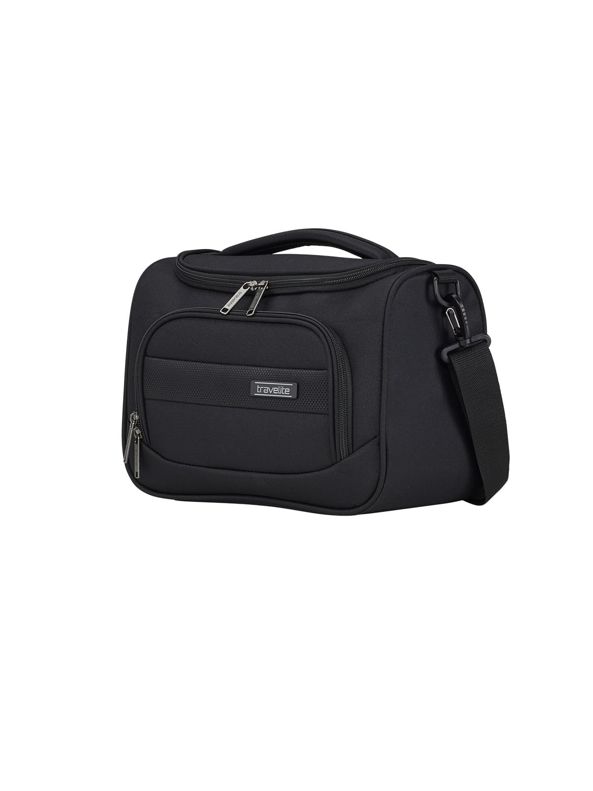 travelite Handgepäck Kulturtasche Weichschale, Serie CHIOS, Beautycase mit Organizer -und Aufsteckfunktion, 33 cm, 12 Liter