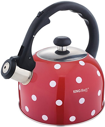 2 Liter Flötenkessel Whistling Kettle Teekanne Wasserkanne Wasserkessel Rot