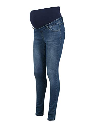 bellybutton Maternity Damen Jeans Slim mit Überbauchbund Umstandsjeans, Blau (Dark 0012), 48