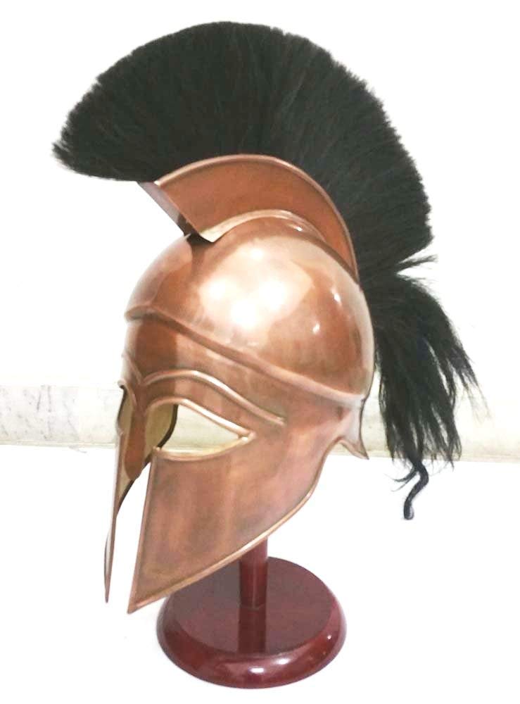 Mittelalter Griechisch Spartan Corinthian Helm mit Schwarz Plume Armour Helm