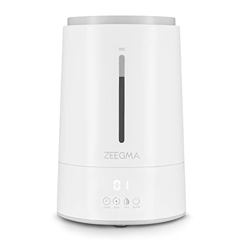 ZEEGMA Vers IONI Luftbefeuchter mit Luftionisierungs- und Aromatherapie-Funktion, 260 ml/h, Hygrometer, Luftfeuchtigkeitssensor, integrierter Timer, 4 Befeuchtungsmodi, energieeffizient