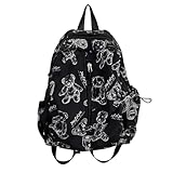 Nylon Rucksack Für Damen Mädchen Studenten Schulrucksack Reiserucksack Teenager Voll Bedruckter Rucksack Alle Passenden Tagesrucksäcke