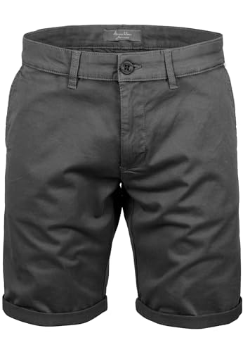 Amaci&Sons Herren Chinoshorts Männer Kurze Bermuda Hose Regular Fit 7030 Anthrazit W36