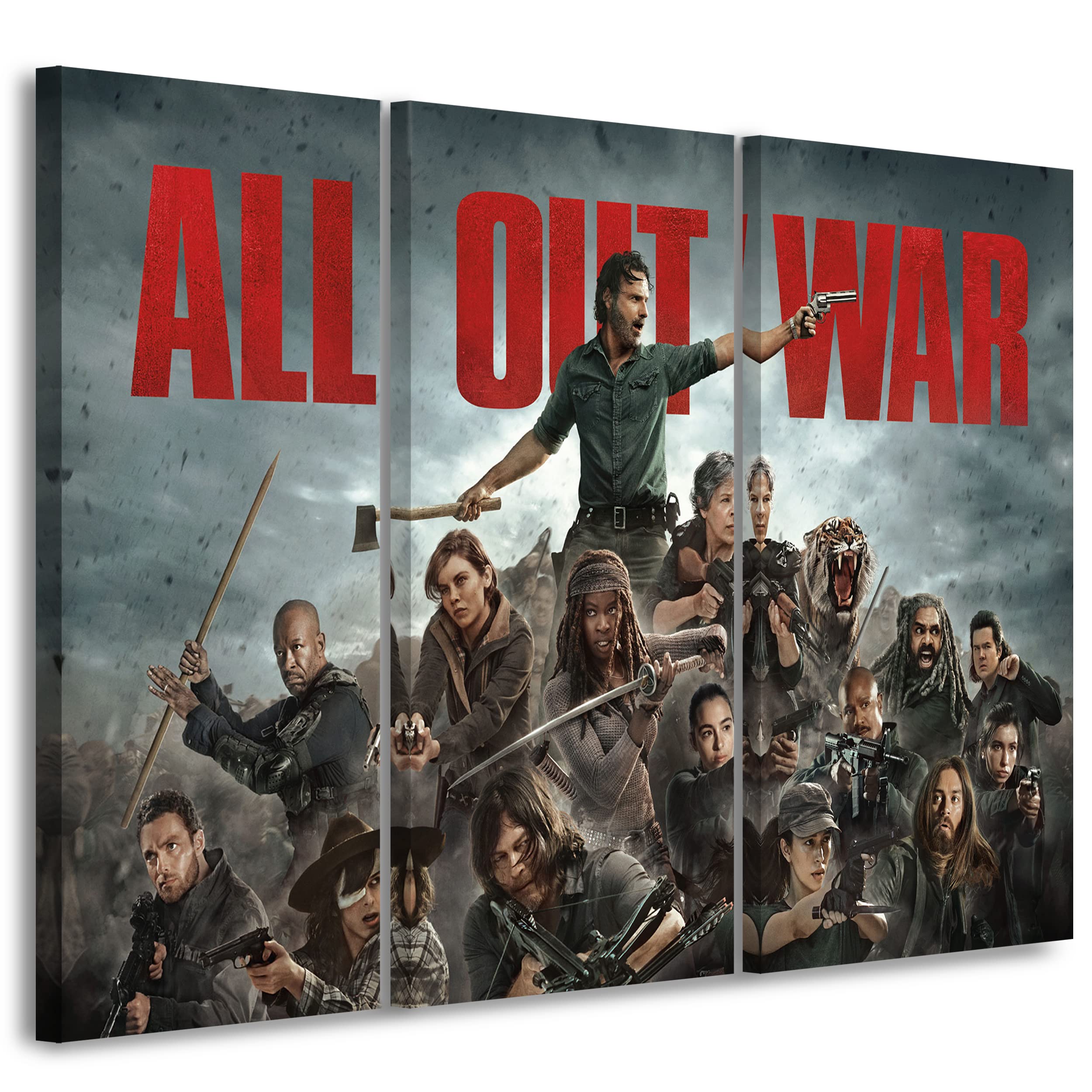 Artis Prints Leinwandbild The Walking Dead, Serie - All Out War, Klein bis XXL, Inneneinrichtung - Wohnzimmer - Wohnung, Dekoration