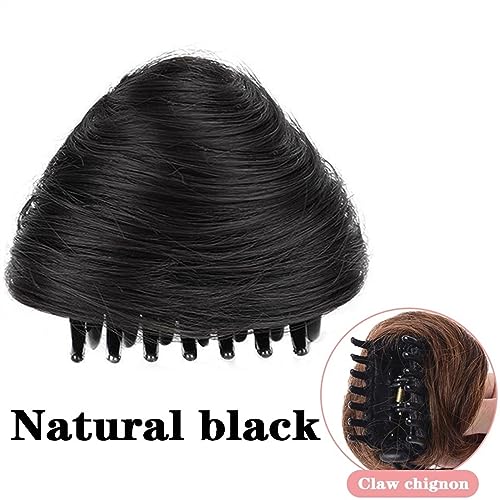 Haarteil Unordentlicher Dutt-Haarteil, synthetischer Haarknoten, Chignon, Mini-Klauen-Clip-in-Haarknoten-Extensions, Haar-Accessoires, Hochsteckfrisur, Katzenohren, Haarteile for Frauen und Mädchen Ha