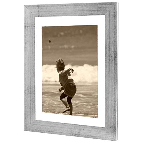 Bilderrahmen Fotorahmen 60x60 cm Silber bilderrahmen zum aufhängen MDF Picture Frames Farbe und 40 Verschiedene Größen wählbar ohne Passepartout Rahmen Ayleen