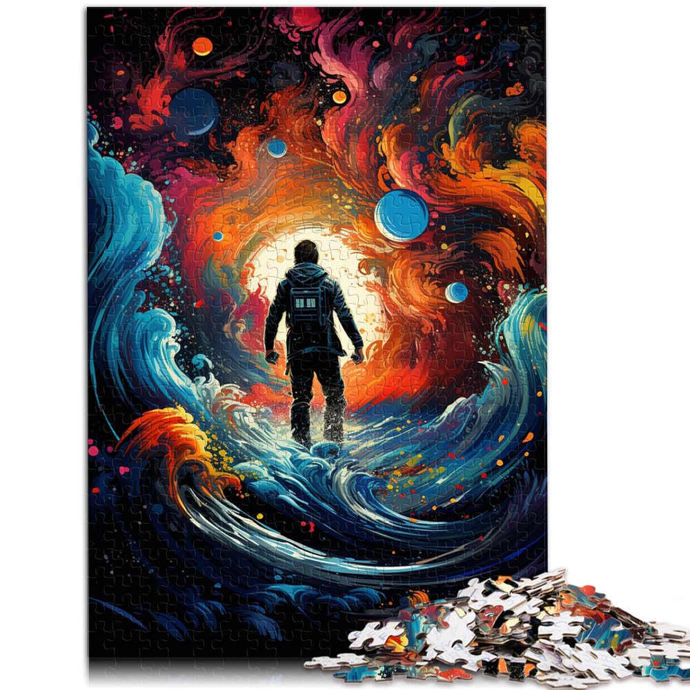 Puzzle für gefundene Astronauten, 1000 Puzzles für Erwachsene, Holzpuzzles, jedes Teil ist einzigartig – anspruchsvolles, unterhaltsames Familienspiel, 1000 Teile (50 x 75 cm)