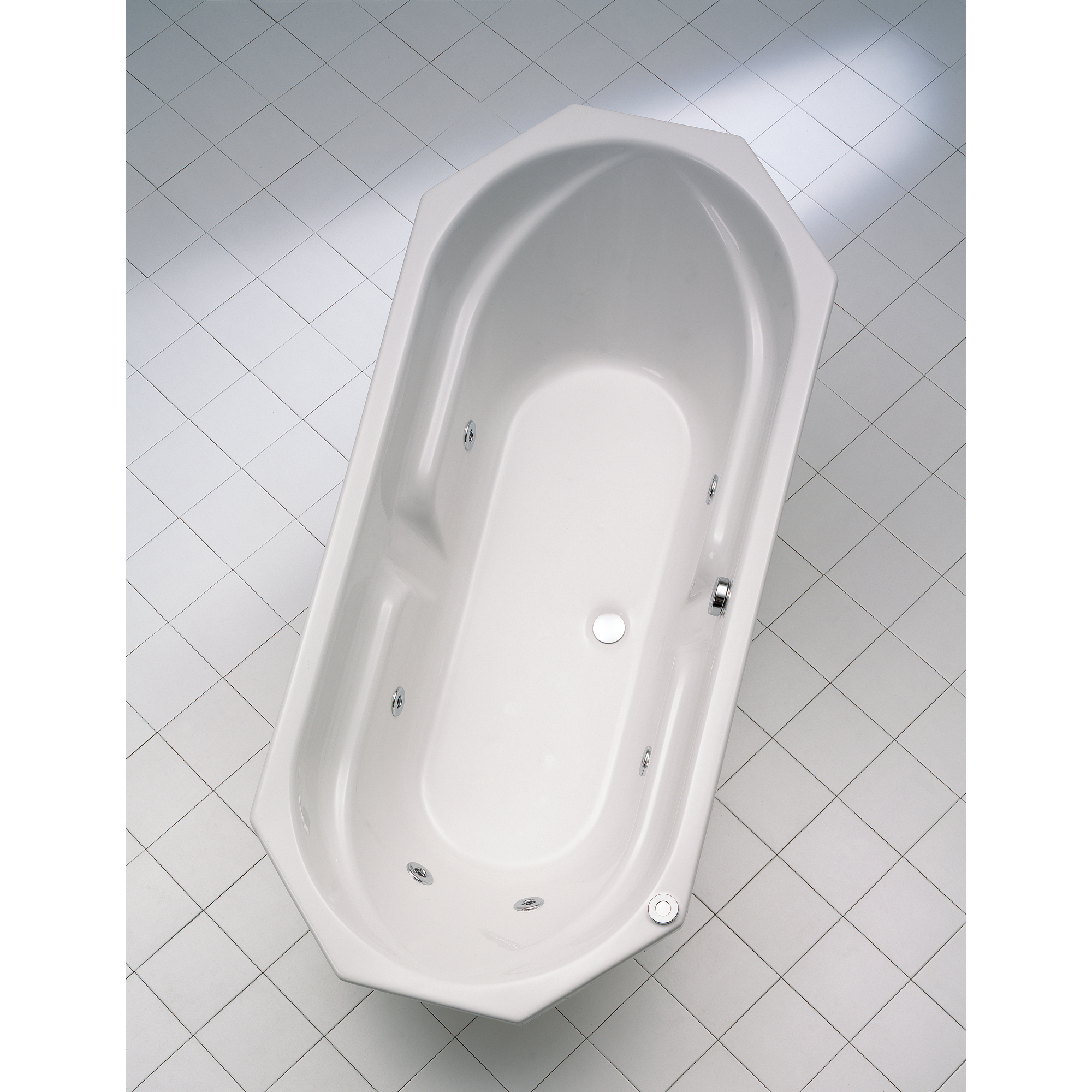 Ottofond Badewanne 'Sicilia' mit Whirlpoolsystem weiß 170 x 75 cm 2