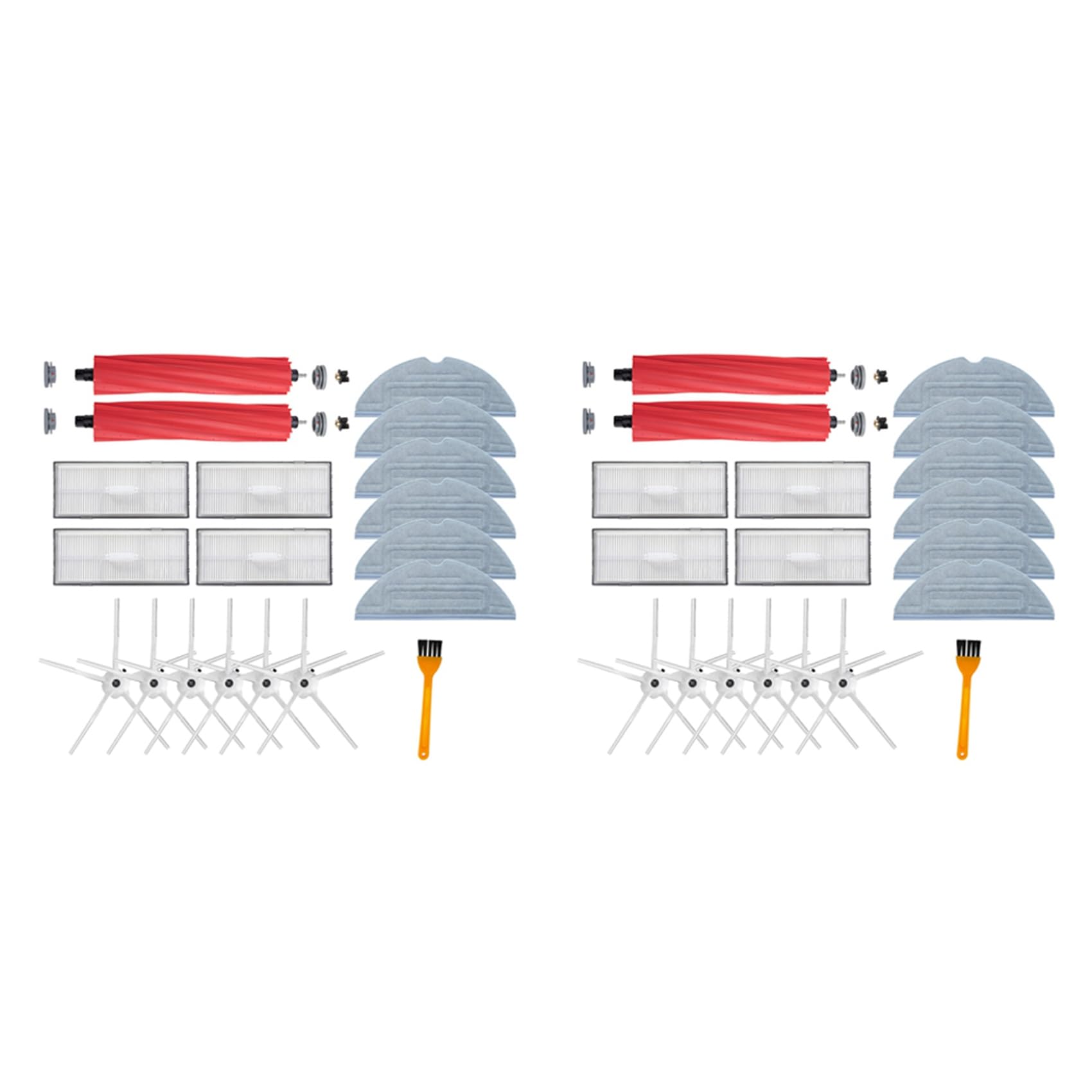 KEALBAUS 2 Satz Haupt Bürste Hepa Filter Wischtuch Seiten Bürste für T7S T7 Plus T7Splus S7 Wischtuch Teile